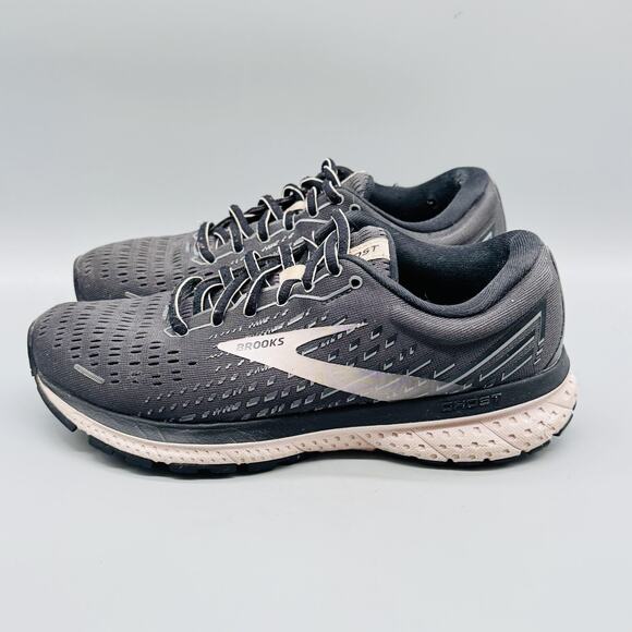 Brooks Shoes Women 7.5 Gray Black Ghost Neutral Running Cushion Athletic Sneaker - Picture 5 of 13